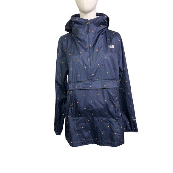 The North Face Packable Anorak Windbreaker Jacket Women’s M Navy Bird Print - Picture 1 of 10